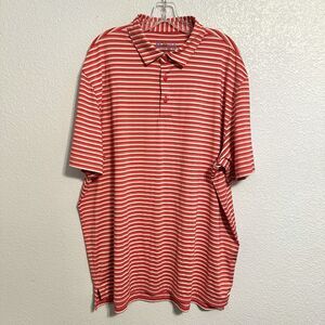 IBKUL Polo Shirt Mens Size 2XL Short Sleeve Golf Multicolor Red Striped UPF50